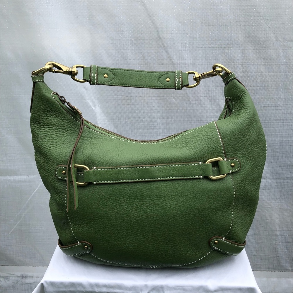 Cole Haan Pebbled Leather Hobo Bag in Green